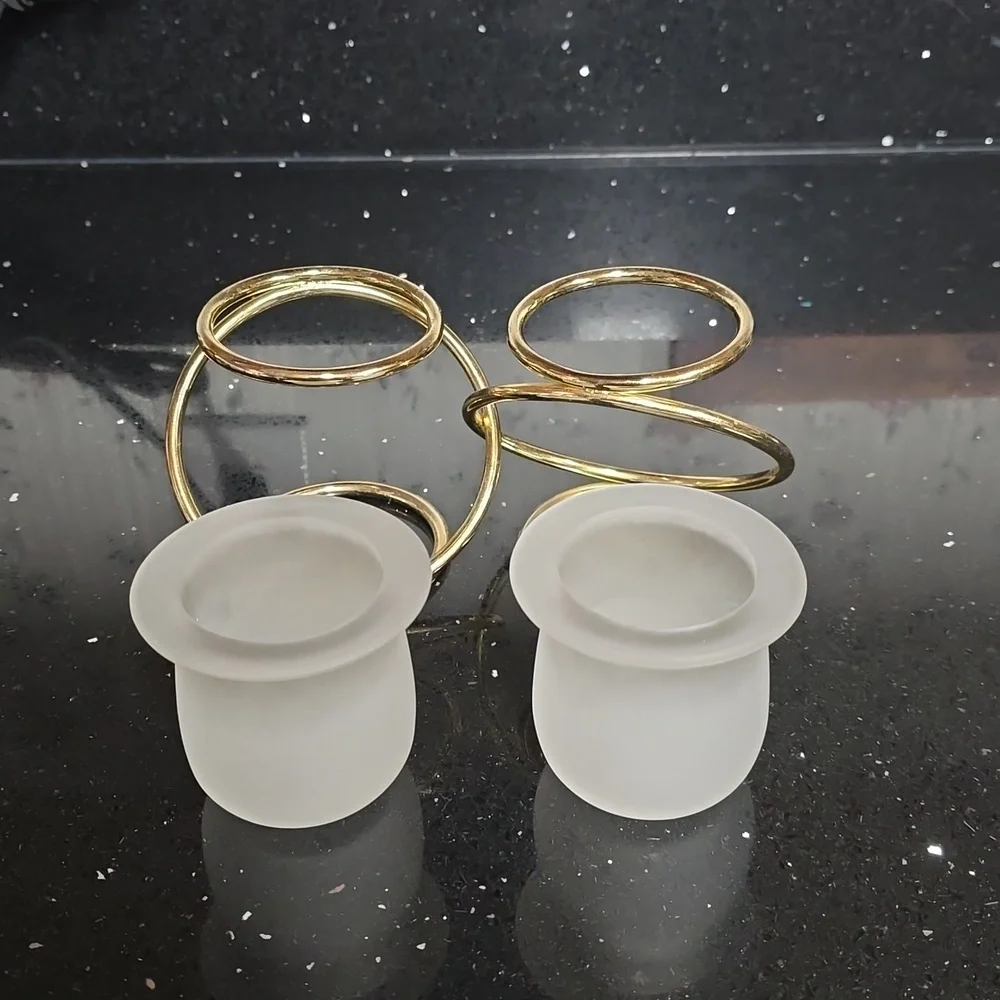 Vintage. PartyLite Gemini Brass Candle Holder - Picture 4 of 5